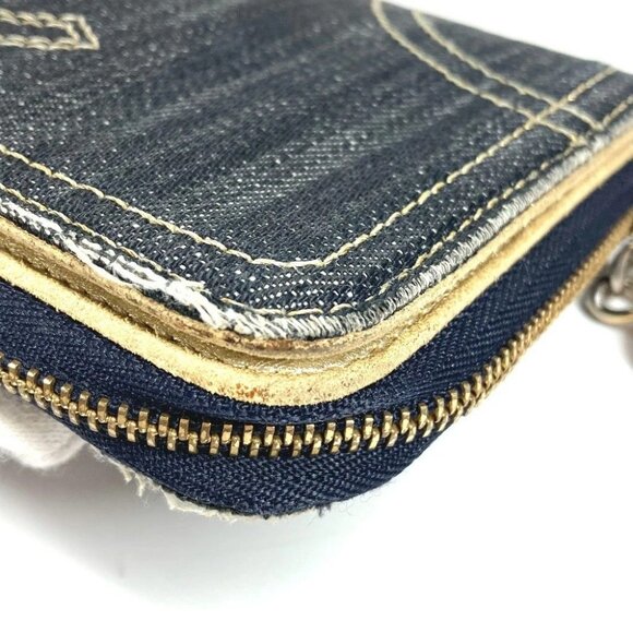 CHANEL A31900 Sparkling denim Zip Around Long Wallet Denim blue - Picture 8 of 16